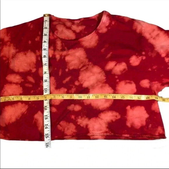 NEW Bleached Tie Dye Loose Boxy Crop Top - Picture 8 of 13